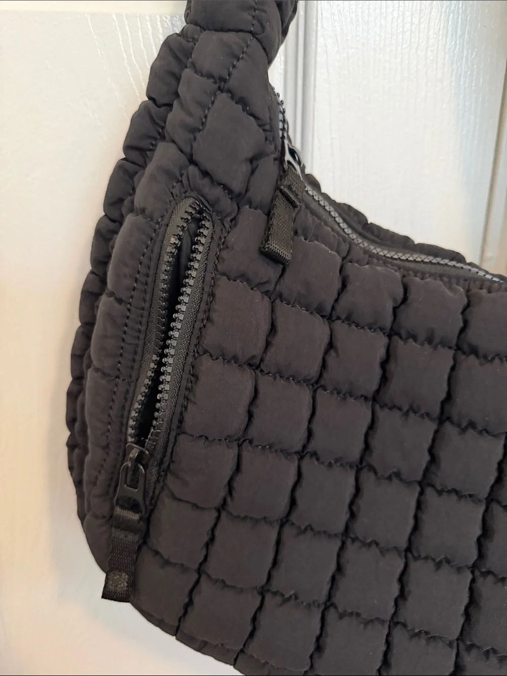 Quilted Shoulder Bag - Black